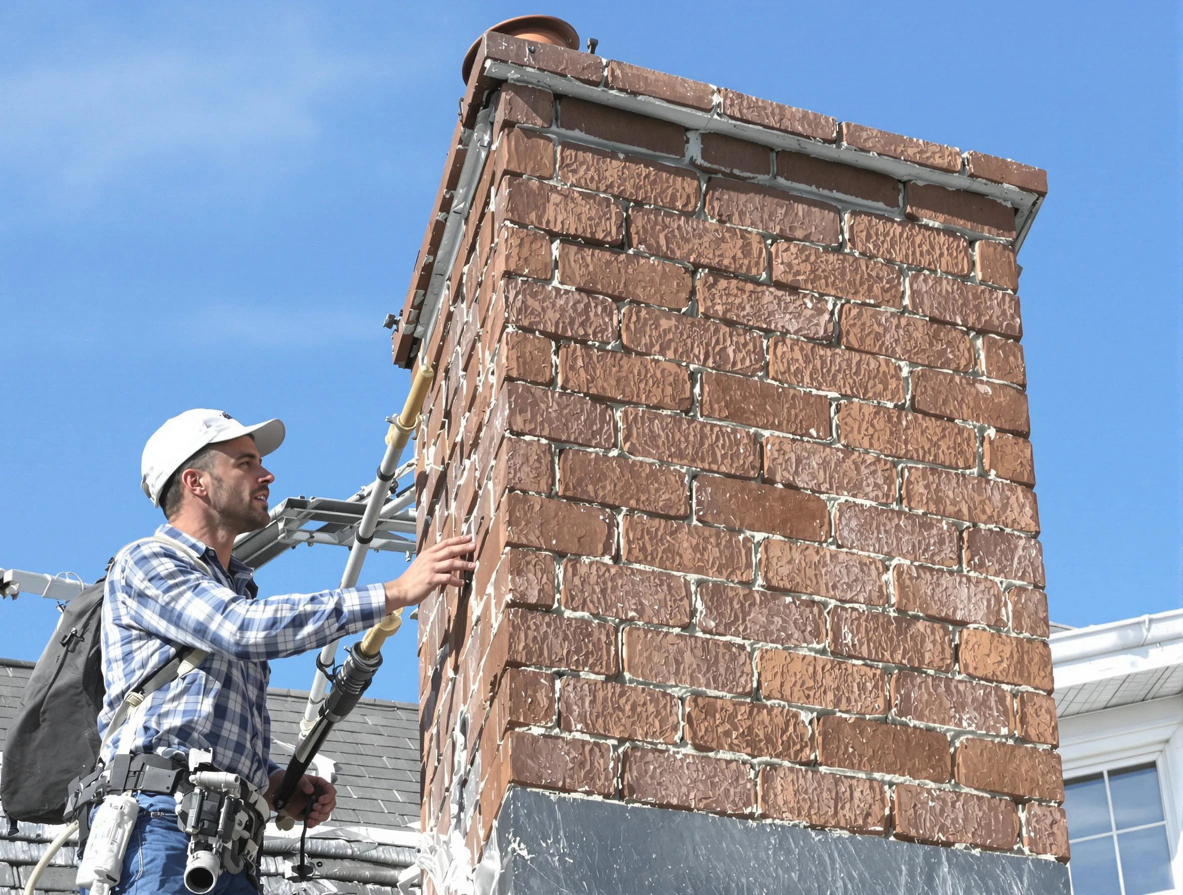 Brickwork for a chimney rebuild by Salt Lake City Chimney Sweep in Salt Lake City, UT