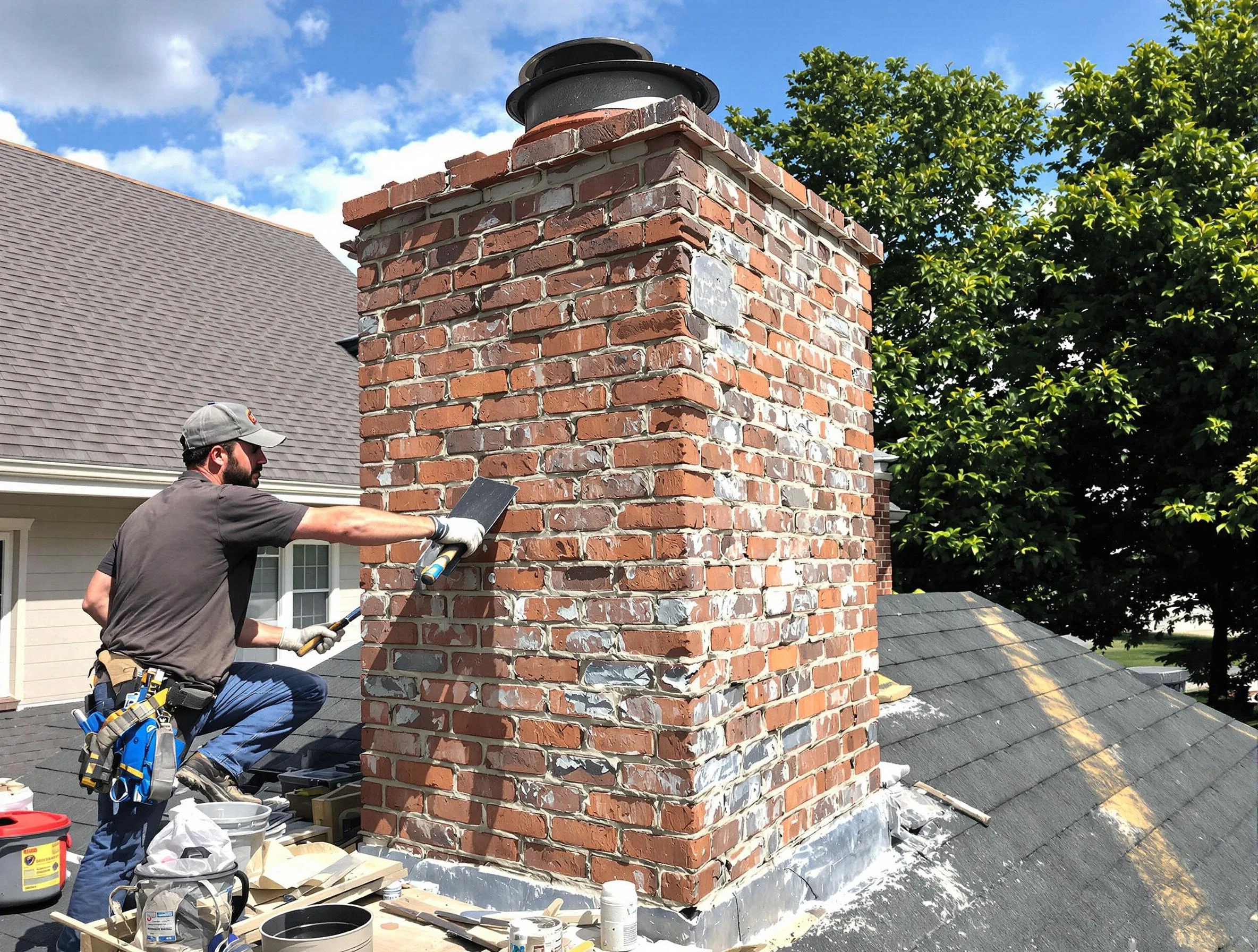 Completed chimney rebuild by Salt Lake City Chimney Sweep in Salt Lake City, UT