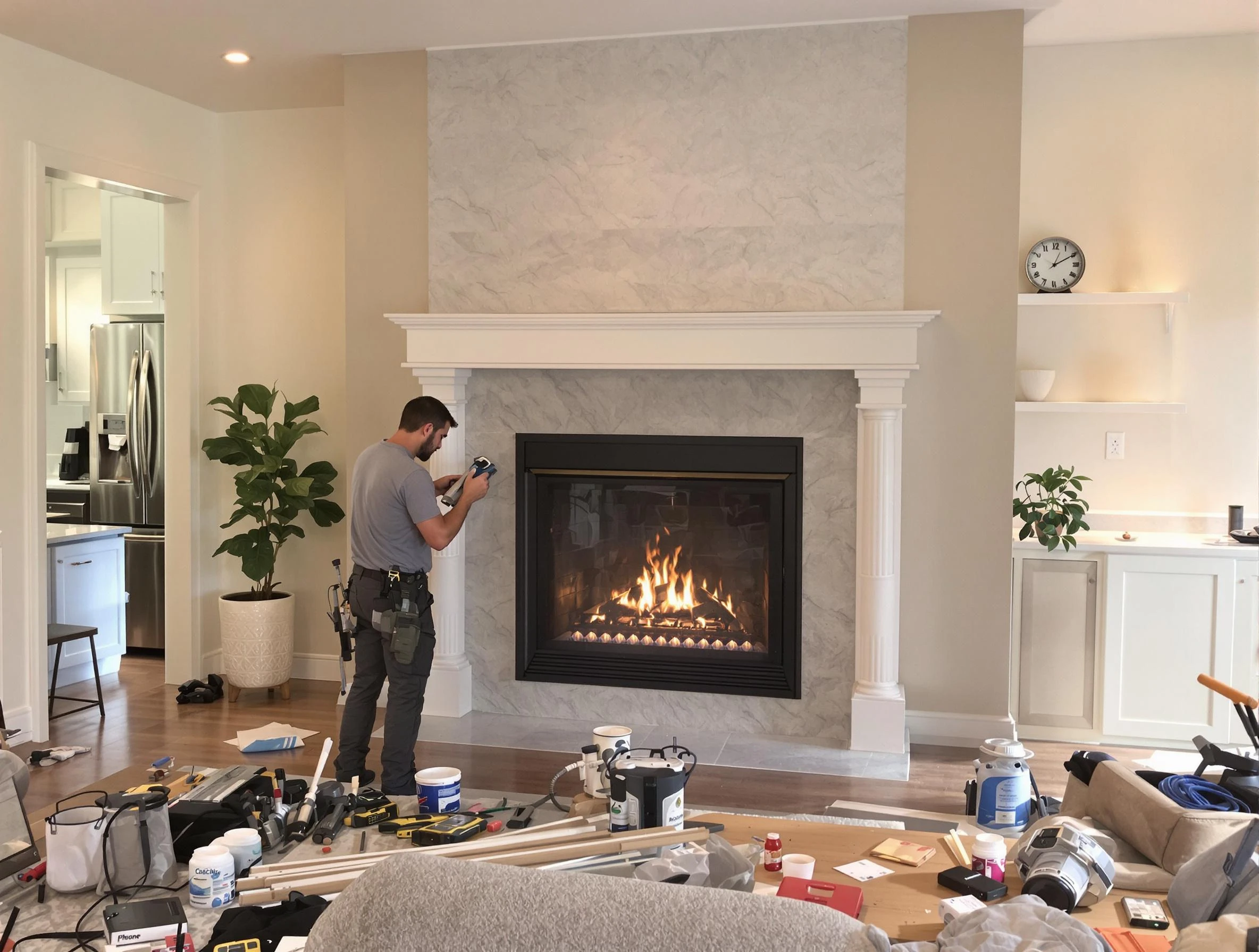 Newly installed fireplace by Salt Lake City Chimney Sweep in Salt Lake City, UT