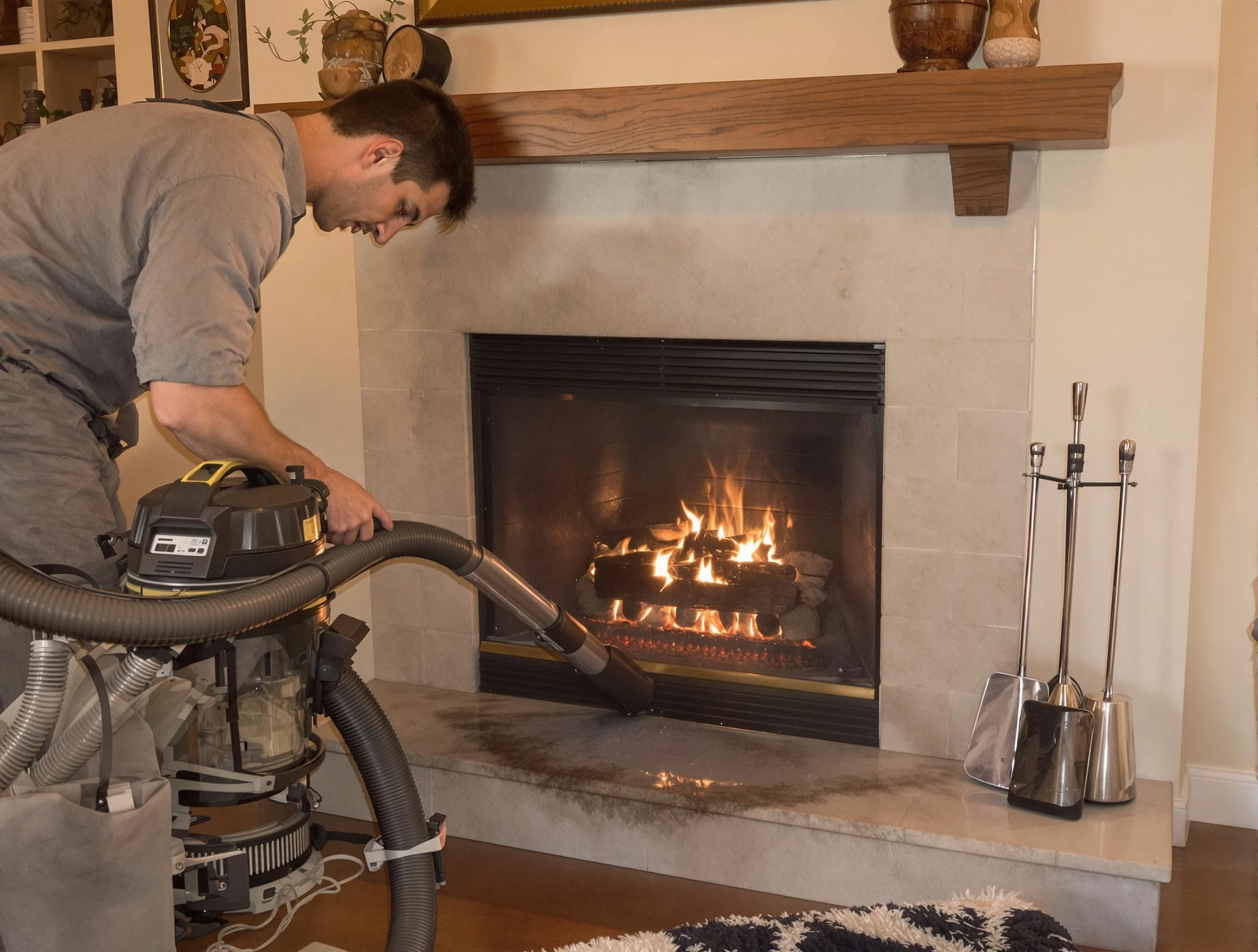 Routine fireplace upkeep by Salt Lake City Chimney Sweep in Salt Lake City, UT