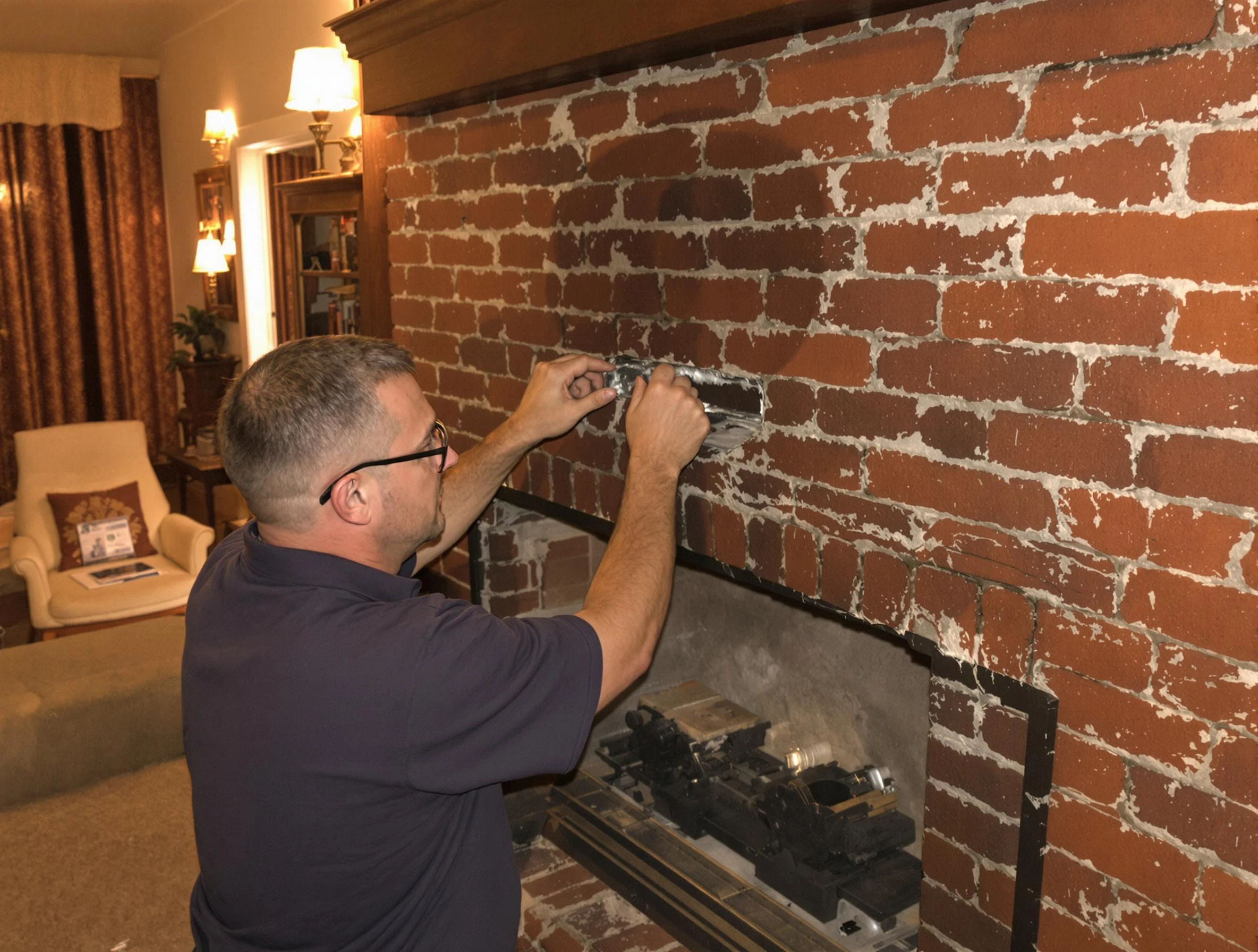 Salt Lake City Chimney Sweep expert fixing a fireplace in Salt Lake City, UT