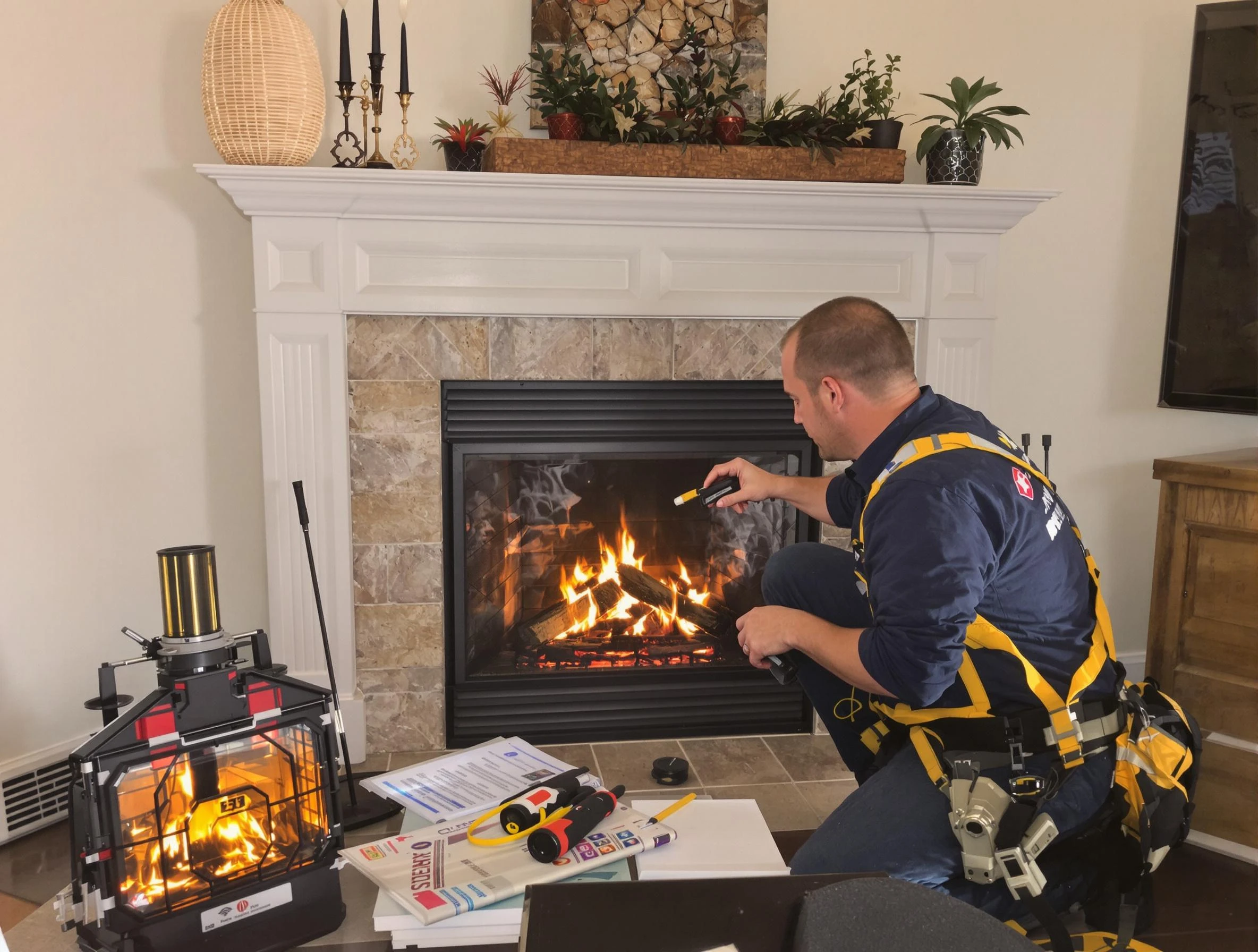 Safety-focused fireplace inspection by Salt Lake City Chimney Sweep in Salt Lake City, UT